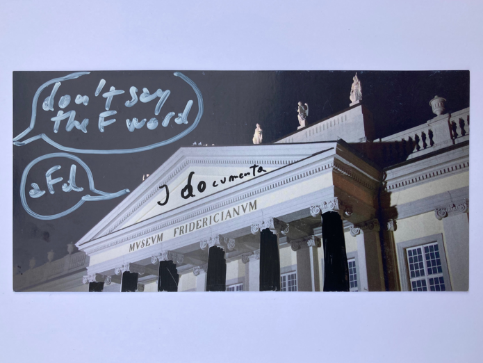Dan Perjovschi Post Card Documenta 10 01 documenta15 ruangrupa contemporary art photo by feydrea vialista