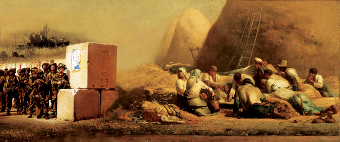 Qo F Hawajri Harvesters Resting Jean Francois Millet 1850 2010 2013 photo courtesy of the artist