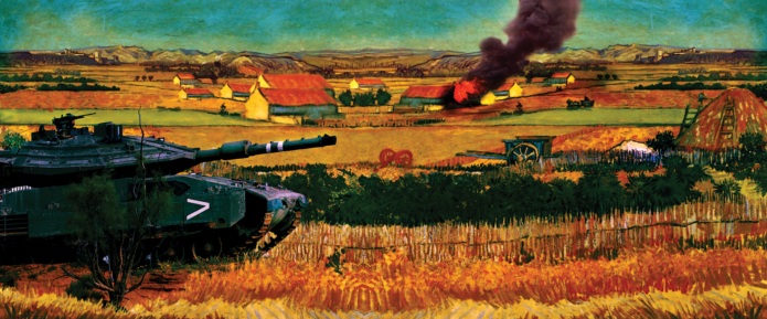 Qo F Hawajri The Harvest Vincent Van Gogh 1888 2010 2013 photo courtesy of the artist