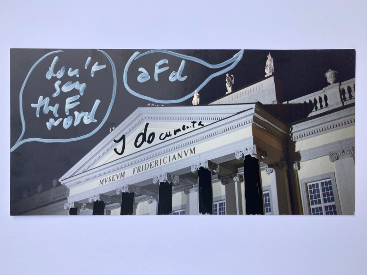 Dan Perjovschi Post Card Documenta 01 01 documenta15 ruangrupa contemporary art photo by feydrea vialista