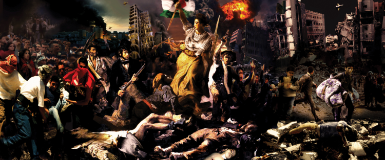 Qo F Hawajri Liberty Leading the People Eugene Delacroix 1830 2010 2013 photo courtesy of the artist