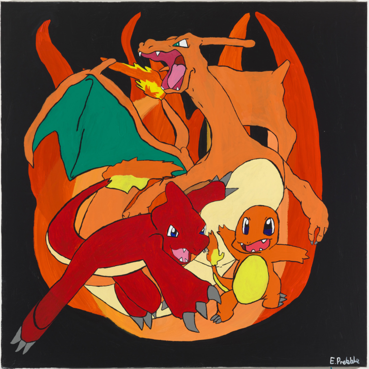 6 PAW Ellen Prebble Charizard Evolution Line w5233 2020 photo courtesy of project art works