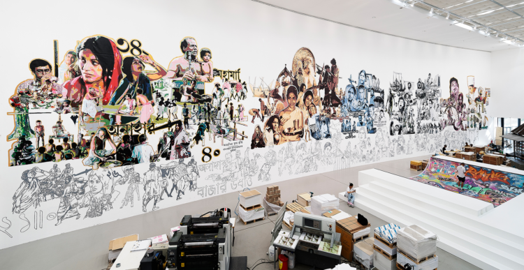 Britto Arts Trust Chayachobi Mural Project on Bangla Cinema 2022 d15 ruangrupa contemporary art photo by nicholas wefers
